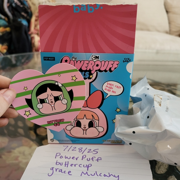 POP MART | Other | Powerpuff Girls Green And Pink Heart Card | Poshmark